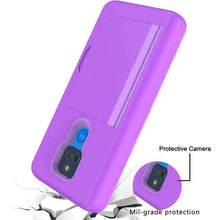 Cargar imagen en el visor de la galería, Armor Protective Card Holder Case for Moto G Play 2021 With Screen Protector - Libiyi