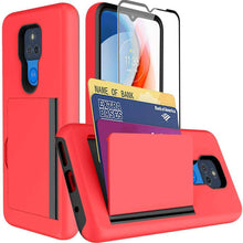 Cargar imagen en el visor de la galería, Armor Protective Card Holder Case for Moto G Play 2021 With Screen Protector - Libiyi