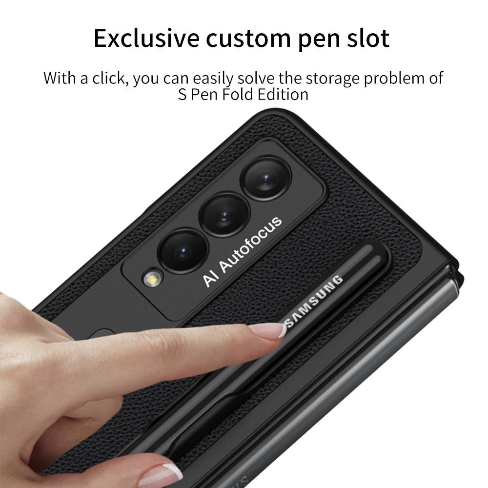 Ultra-thin Pen Slot Magnetic Holder Case for Samsung Galaxy Z Fold 3 5G - Libiyi