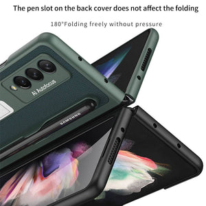 Ultra-thin Pen Slot Magnetic Holder Case for Samsung Galaxy Z Fold 3 5G - Libiyi