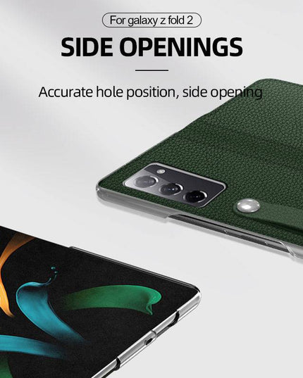 First Cowhide Layer Case for Samsung Galaxy Z Fold 3 5G - Libiyi