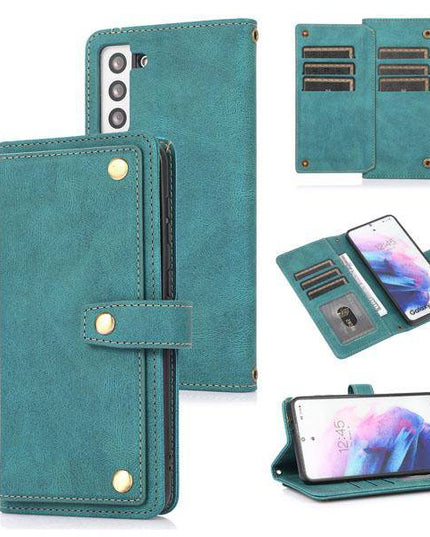 Leather Crossbody Shockproof Wallet Phone Case for Samsung S21 - Libiyi