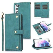 Cargar imagen en el visor de la galería, Leather Crossbody Shockproof Wallet Phone Case for Samsung S21 Plus - Libiyi