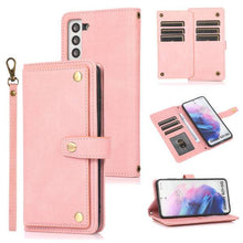 Cargar imagen en el visor de la galería, Leather Crossbody Shockproof Wallet Phone Case for Samsung S21 Plus - Libiyi