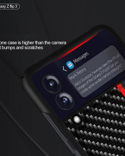 Slim Lightweight Carbon Fiber Case for Samsung Galaxy Z Flip 3 5G - Libiyi