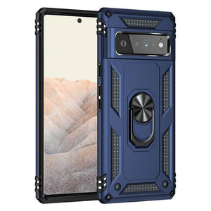 2022 Luxury Armor Ring Bracket Phone case For Google Pixel 6 Pro With 2-Pack Screen Protectors - Libiyi