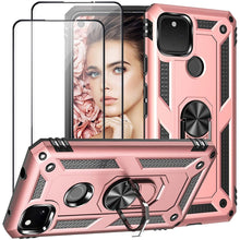 Load image into Gallery viewer, 2022 Luxury Armor Ring Bracket Phone case For Google Pixel 4A With 2-Pack Screen Protectors - Libiyi