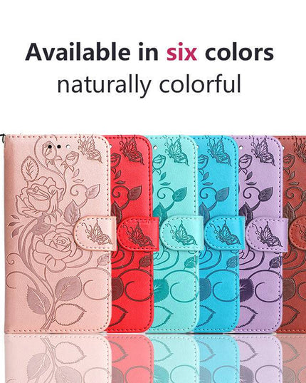 3D Embossed Rose Wallet Case For Google Pixel 6 Pro - Libiyi