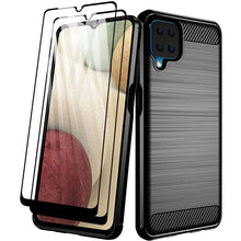 Load image into Gallery viewer, Luxury Carbon Fiber Case For Samsung A12 With 2-Pack Screen Protectors - Libiyi