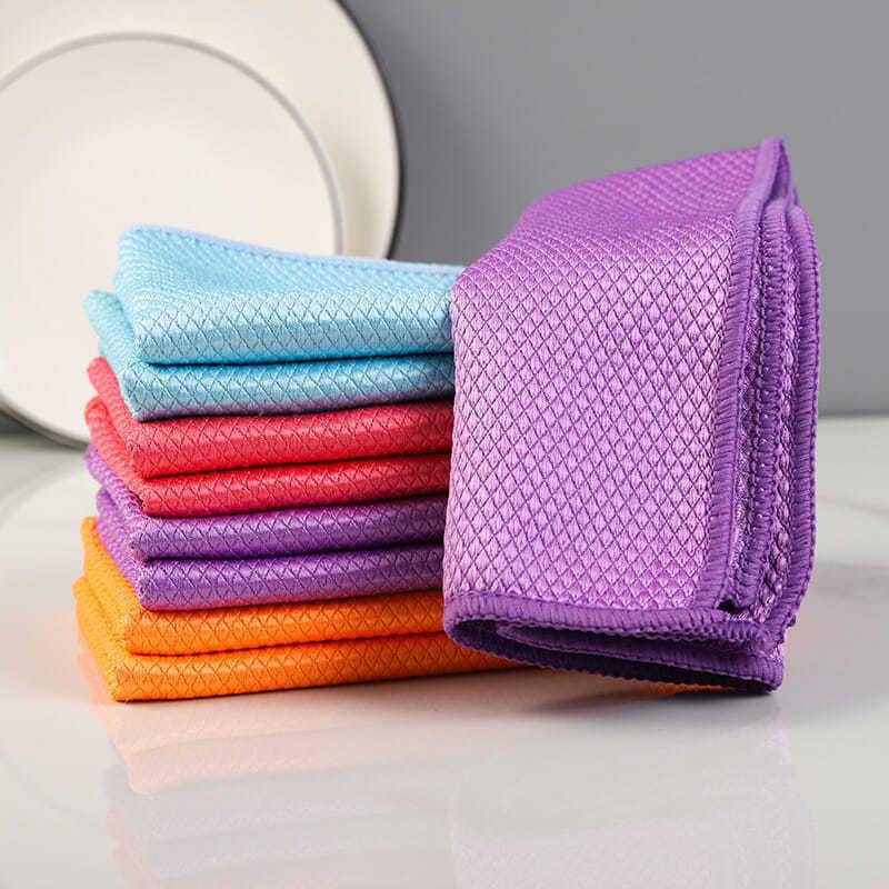 Fish Scale Microfiber Polishing Cleaning Cloth 5 Pcs - Libiyi