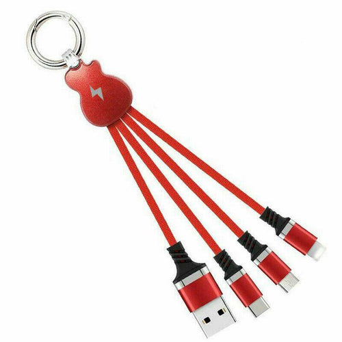 Multi 3 In 1 Guitar Design Charging Cable - Libiyi